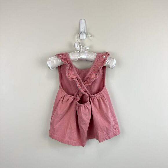 Mini Boden Strawberry Ruffle Cross Back Tank Top 2-3 - Picture 5 of 7